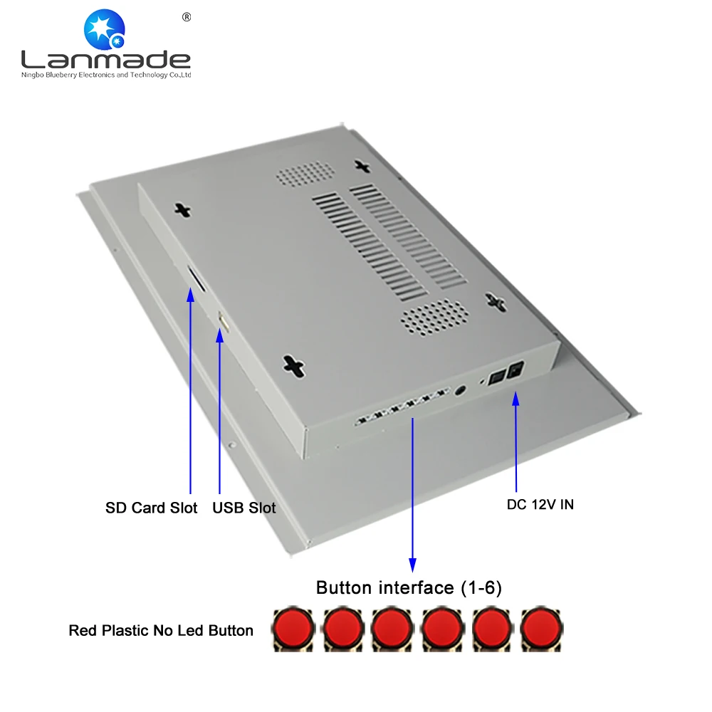 14 дюймов oem кнопочная функция открытая рамка экран ЖК-дисплей панель цифровая вывеска киоск