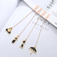 4 шт./компл. модная дамская сумочка, Женская сумочка, очки металлические подвесные светильники Закладка для книги книга держатель карты сообщения подарочные канцелярские товары