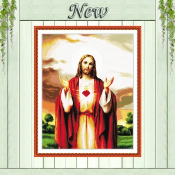 

Jesus Christian Madonna goddess home Decor 11CT counted print on canvas DMC Cross Stitch kits 14CT needlework Set DIY embroidery