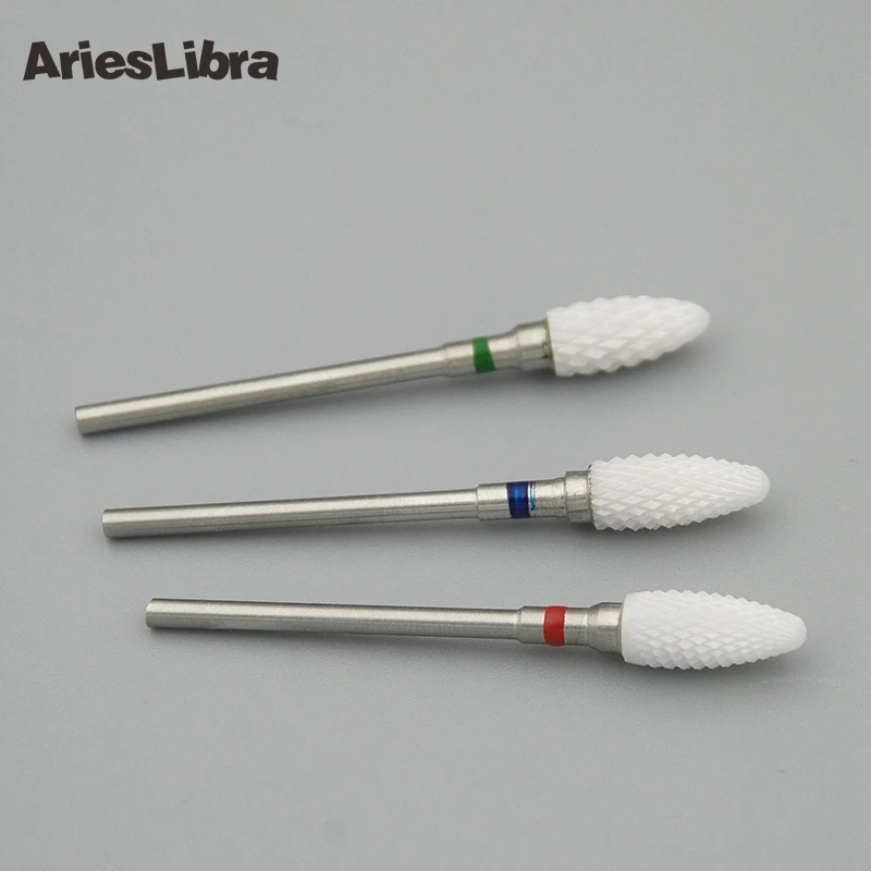 AriesLibra 2 шт. керамика сопла ногтей бурильные долото фреза для электрические сверла Пилка Для прибор для маникюра, педикюра Инструменты