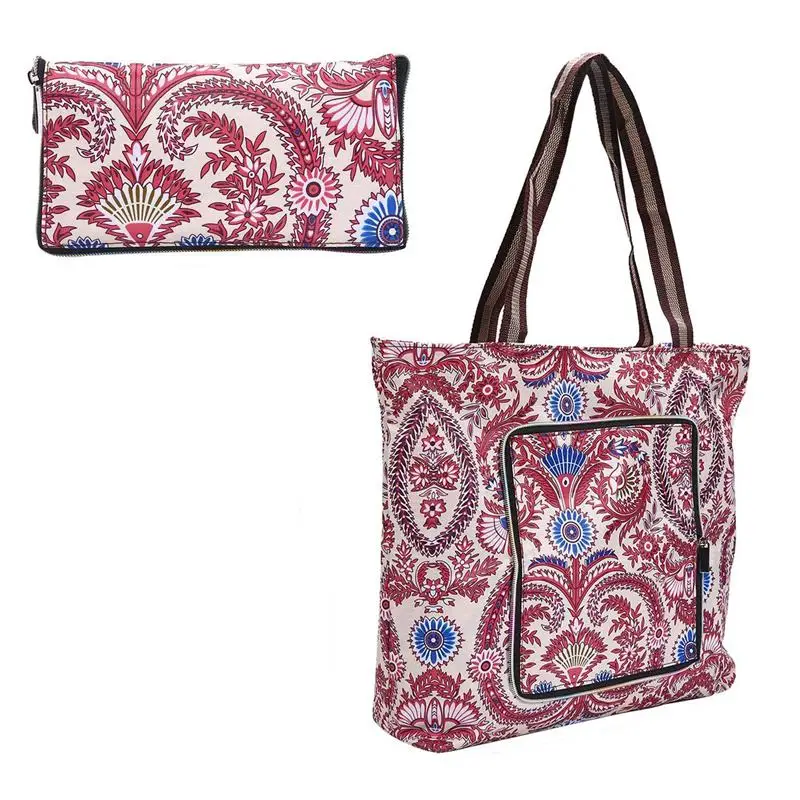 

Foldable Large Shopping Bag, Eco-friendly Travel Recycle Bag, Portable Handy Shopping Grocery Bags Tote Bag