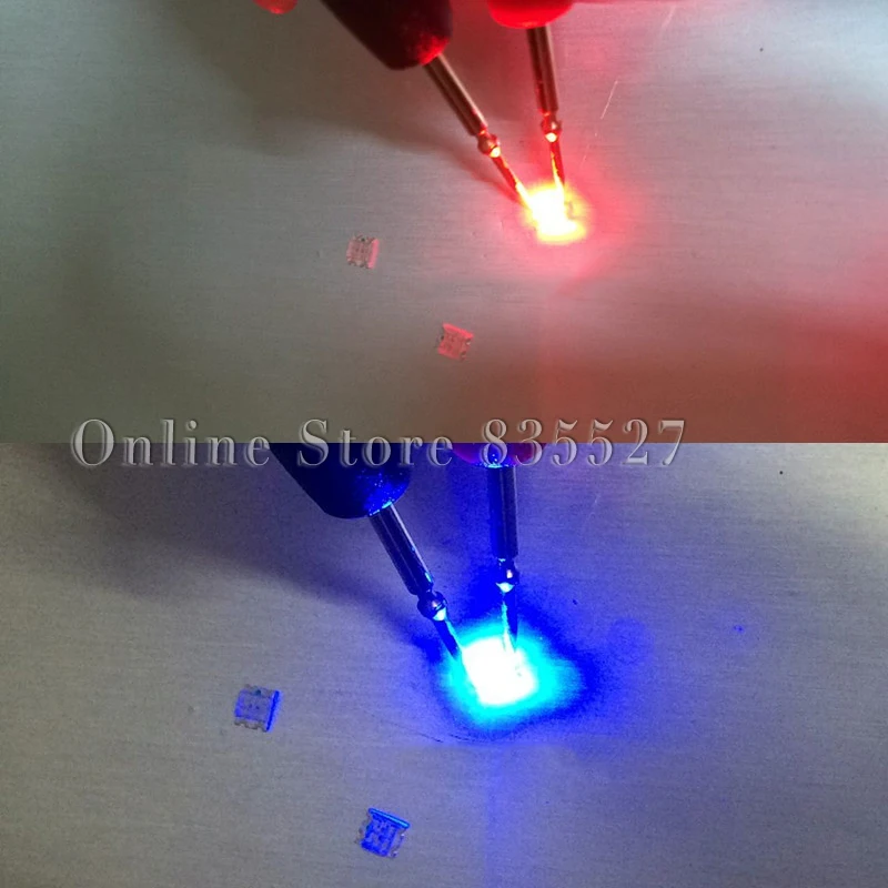 

1000pcs/lot lamp beads 3227 1206 1209 Red + Blue two-color double colour bright light-emitting diode Indicator SMD LED leds