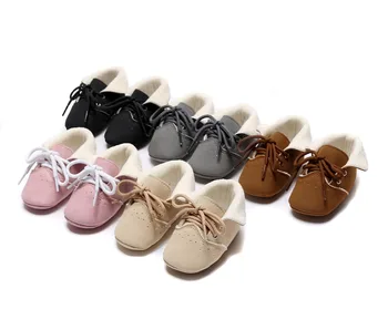 

2020 Solid Winter Warm Suede Pu Leather Baby Boots Lace Up Infant Toddler Baby Moccasins Baby Girls Boys Shoes Boot 0-24month