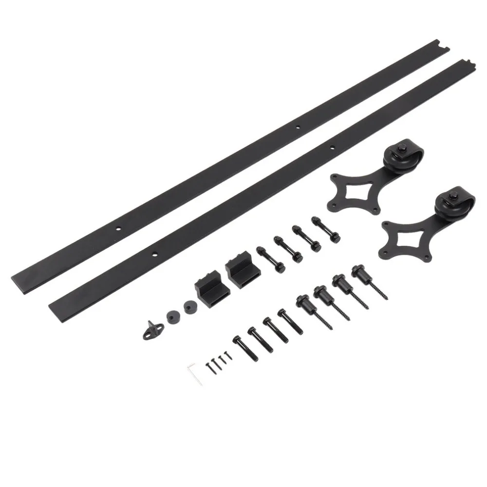 

Robust Home Rhombus Shape Door Rail Sliding Door System Track Hardware Fitting Set For Wooden Sliding Door