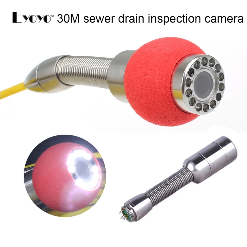 Goede Eyoyo 23mm Riool Waterdichte Video Camera Drainagepijp Inspectie 12 stks Leds Hoofd Camera 800TVL Reparatie Vervanging voor 7D1