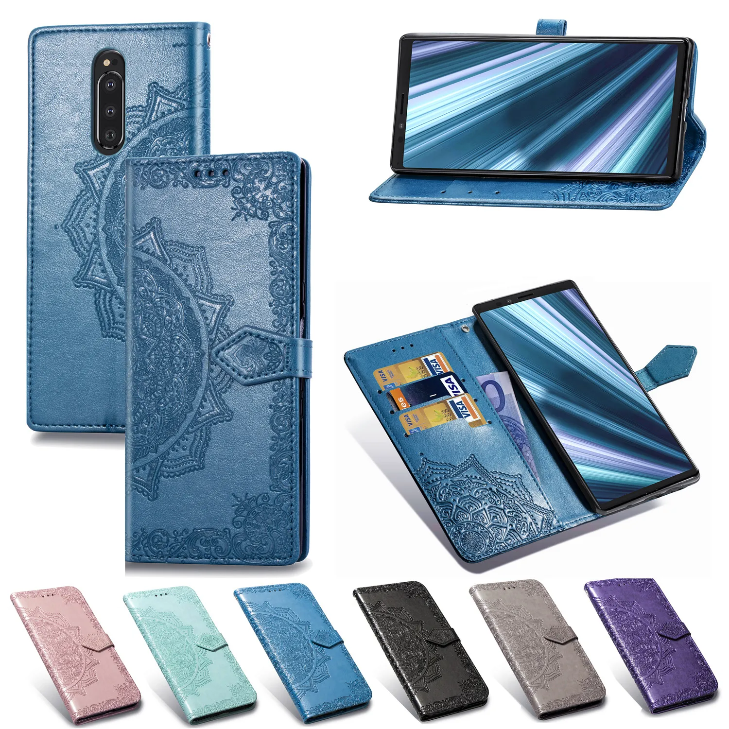 

Flip Wallet Case For Xperia Sony XZ3 XZ4 XA3 XA3 Ultra L3 XZ4 Compact Leather Flip Phone Cover