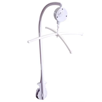 

White Baby Crib Mobile Bed Bell Toy Holder Arm Bracket + Wind-up Music Box