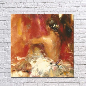 

Girl Oil Painting Hand painted Wall Canvas Art Decorative Wall Painting Home Decoration Nude Painting No Framed