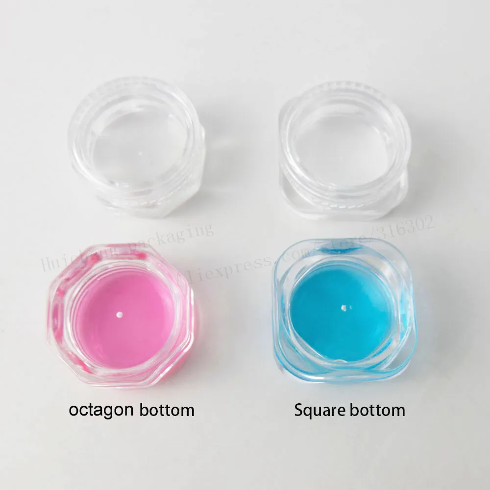 100 X 1g Mini Refillable Bottles Travel Face Cream Jar Small Cosmetic Container Plastic Container Empty Sample Makeup Pot cosmetic sample container