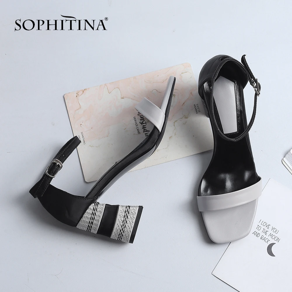 SOPHITINA/Брендовые женские сандалии для отдыха из натуральной кожи модные туфли с