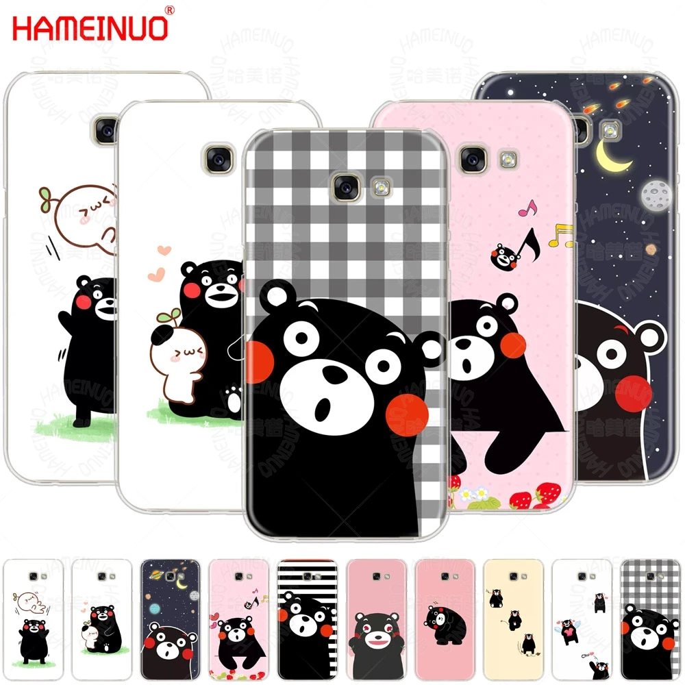 HAMEINUO Япония Kawaii Kumamon милый медведь чехол для сотового телефона Samsung Galaxy A3 A310 A5 A510 A7