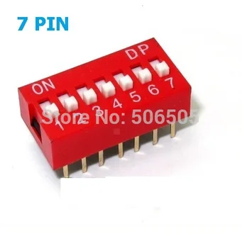 

10pcs 7 Position 7Pin DIP Switch 2.54mm Pitch 2 Row 7P Slide DIP Switch