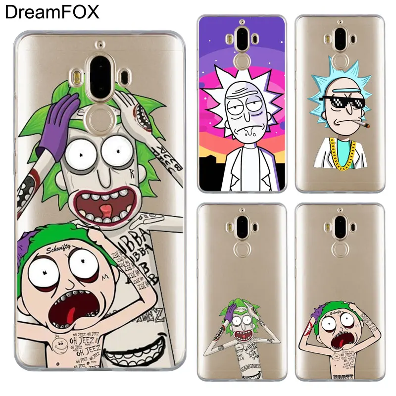 DREAMFOX M283 Rick And Morty Soft TPU Silicone Cover Case For Huawei Mate 8 9 10 20 30 Lite Pro |