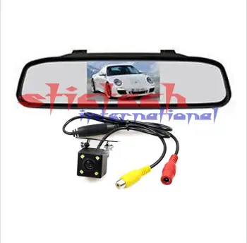 

BY DHL OR EMS 20 pieces 4.3 inch car rear view mirror monitor with IR car camera