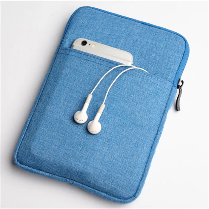 ACCEZZ Cotton 10.5 inch Tablet Sleeve Bag Cover Funda For iPad Pro 10.5 Old Version iPad2 3 4 Protective Pouch Thick Case Shell - Цвет: Синий