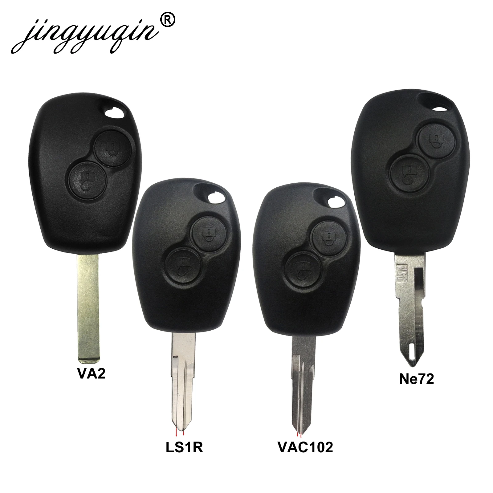 Jingyuqin 10 шт. 2 кнопки дистанционный ключ брелок от машины чехол для Renault Megane Modus Clio