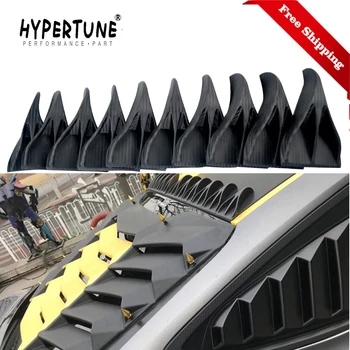 

Free Shipping 10pcs Car SUV Universal carbon fiber Vortex Generators Roof Shark Fins Spoiler Wing Kit HT-SFB03