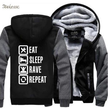 

Eat Sleep Rave Repeat Game Hoodies Mens 2020 Winter Warm Fleece Male Sweatshirt Casual Men Thick Coat Plus Size Jackets Hoodie