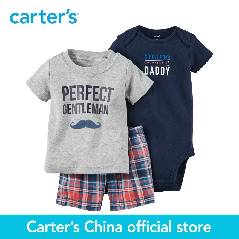 

Carter's 3pcs baby children kids 3-Piece Bodysuit & Shorts Set 121G409,sold by Carter's China official store