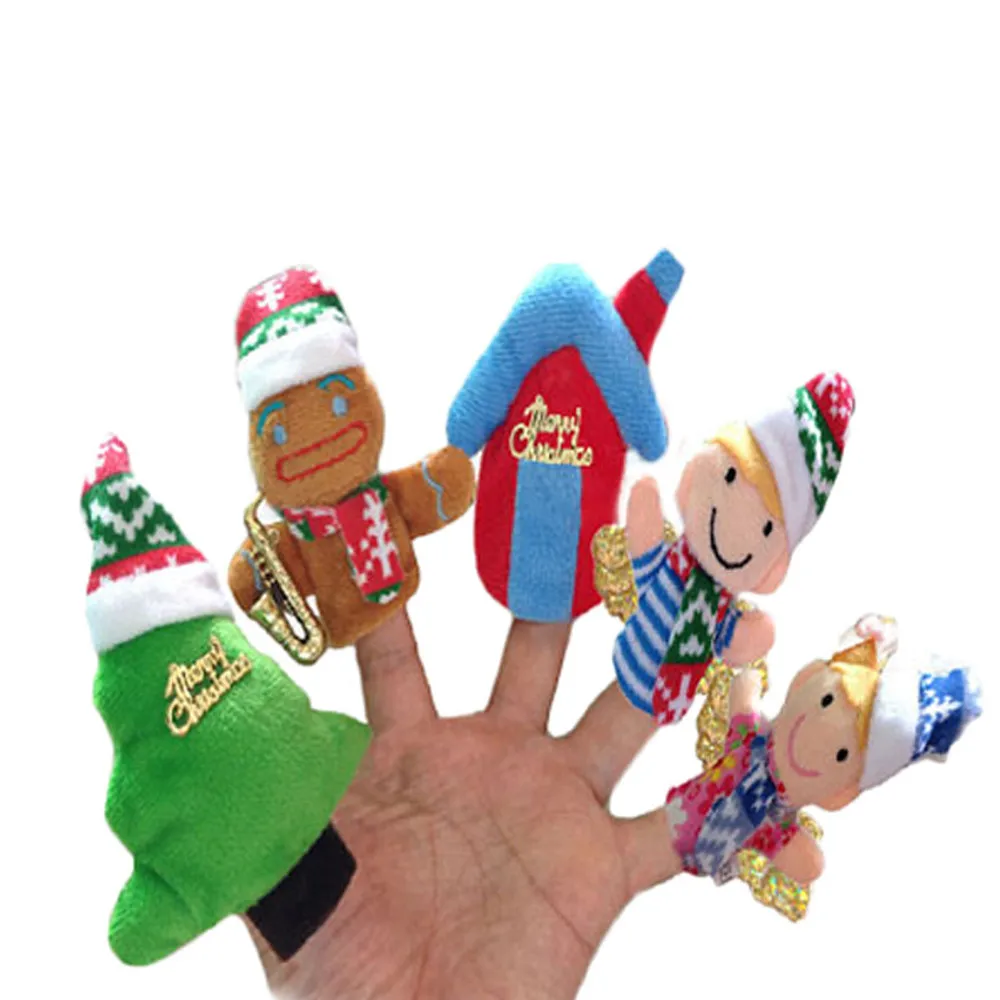 HIINST милая кукла животного из мультфильма дети 10 шт. история время Рождество Санта Клаус и друзья пальчиковые куклы развивающие MJ1105