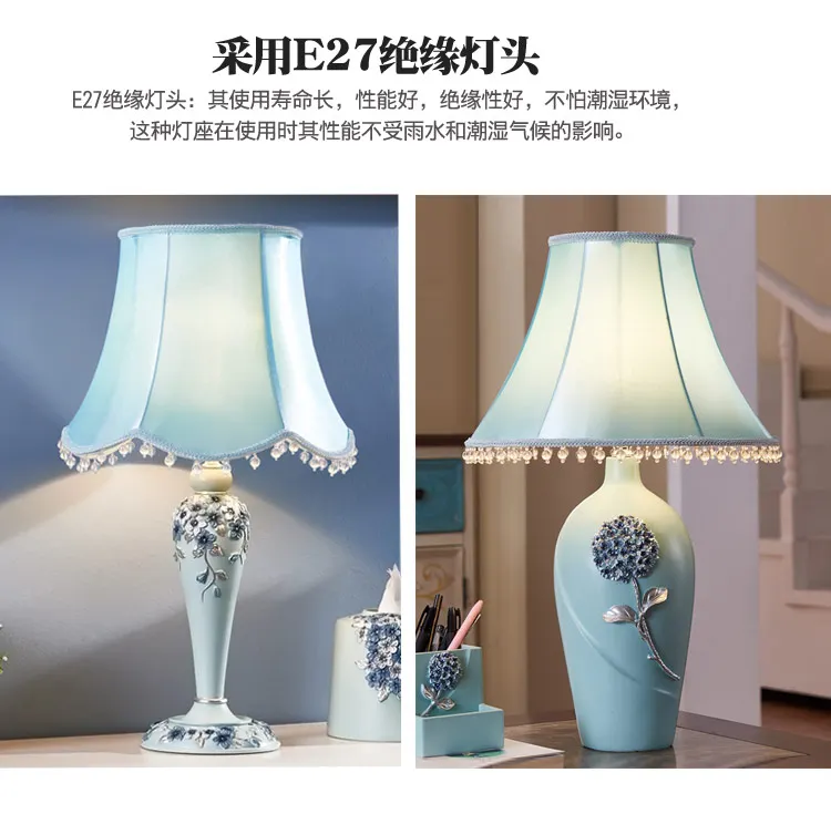 Европейские упрощенные декоративные настольные лампы для гостиной прикроватный светодиодный светильник прикроватный Светильник Настольный Светильник лампы для спальни