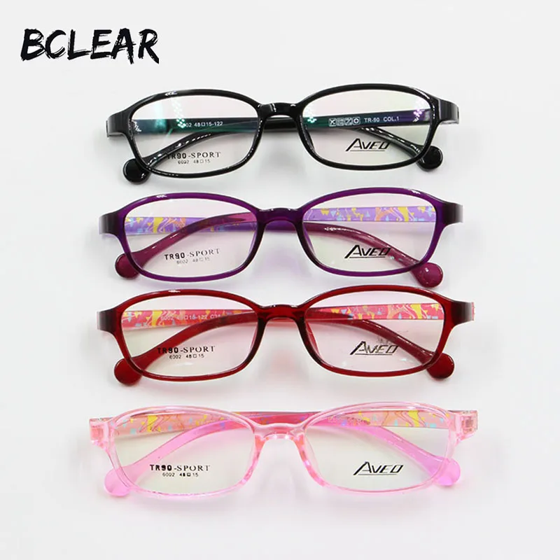 

BCLEAR New arrival high quality kids TR90 optical frame for myopia or reading Ultra light beautiful eyeglasses for boy and girl