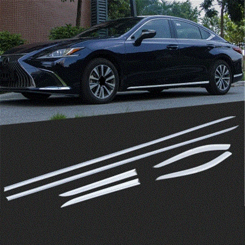 

Car Front Bumper Body Headlamp Exterior Durable Automobile Chromium Accessory Sticker Strip Mouldings 18 FOR Lexus ES Series