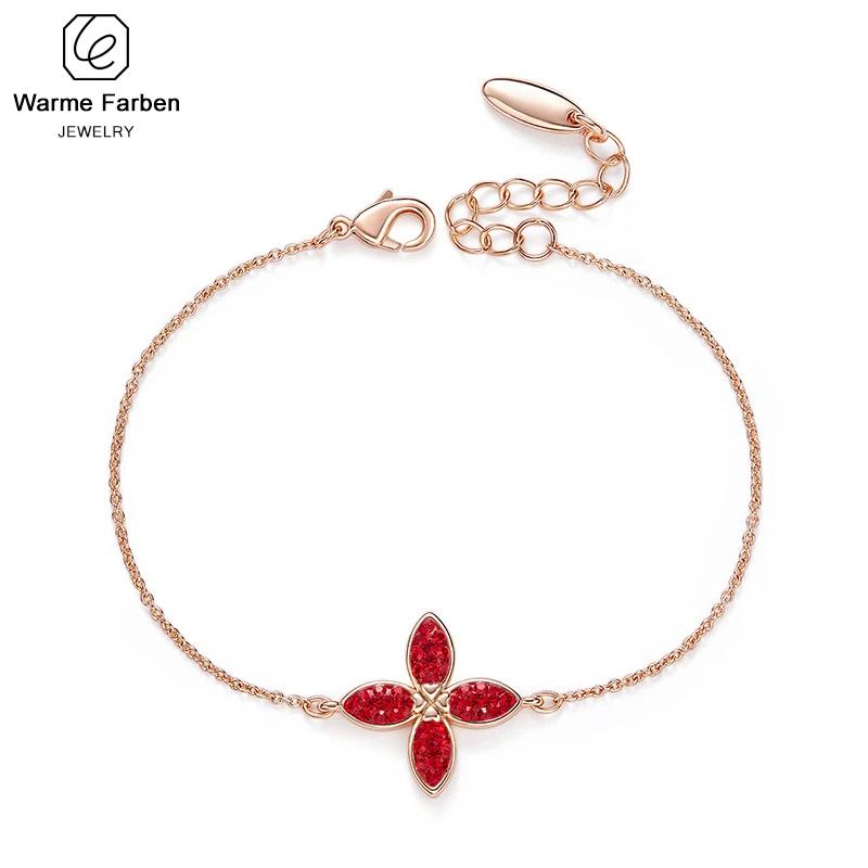 Браслет с кристаллом Swarovski ювелирное изделие Корейская цепочка из розового