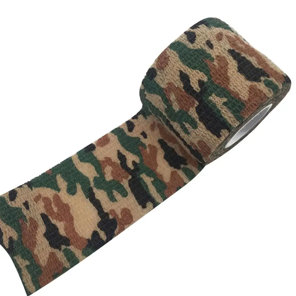 HotTattoo Grip wrap прочный Армейский Камуфляж Водонепроницаемый NonwovenTape Disposabl эластичные части тела травма повязка на рану домашний инструмент - Цвет: plateau Camo