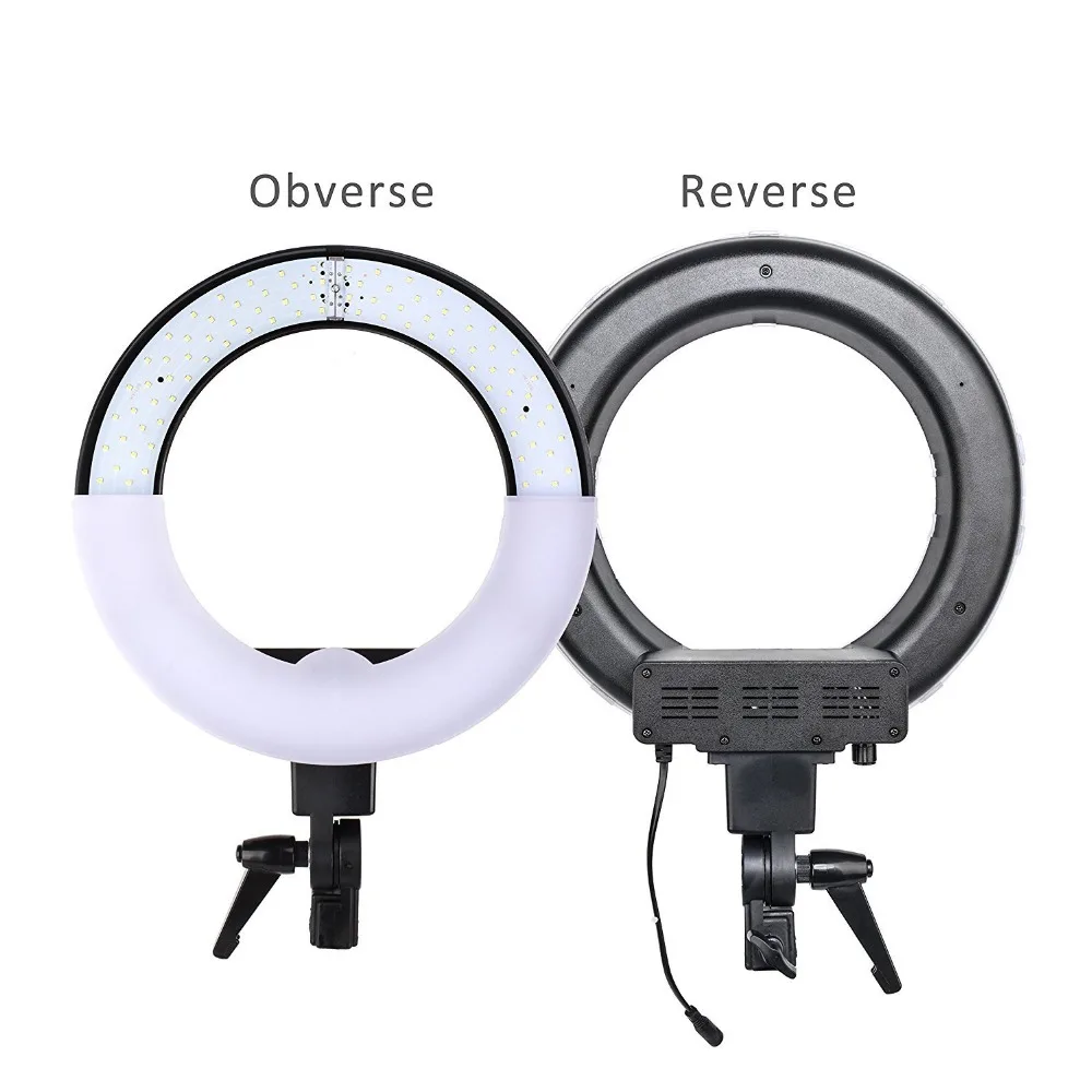 ZOMEI 240 шт. Selfie Ring Light Bi-color 3200 светодио дный 5600 К LED Dimmable фотография Освещение для фотостудии телефонный адаптер макияж