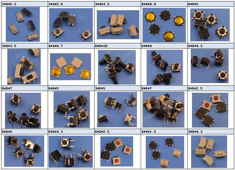 

Free shipping Tactile Push Button Switch Micro Switch for laptop TV tablet PC monitor power switch 20 models 100 pcs