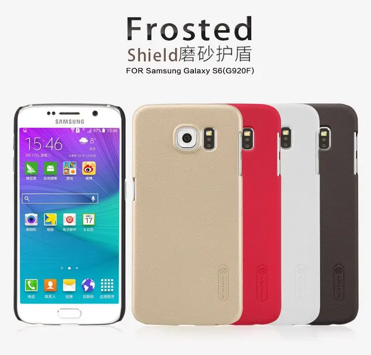 

sFor Samsung Galaxy S6 Case Cover Nillkin Frosted Shield Hard Armor Back Cover Matte Case G9200 G920F