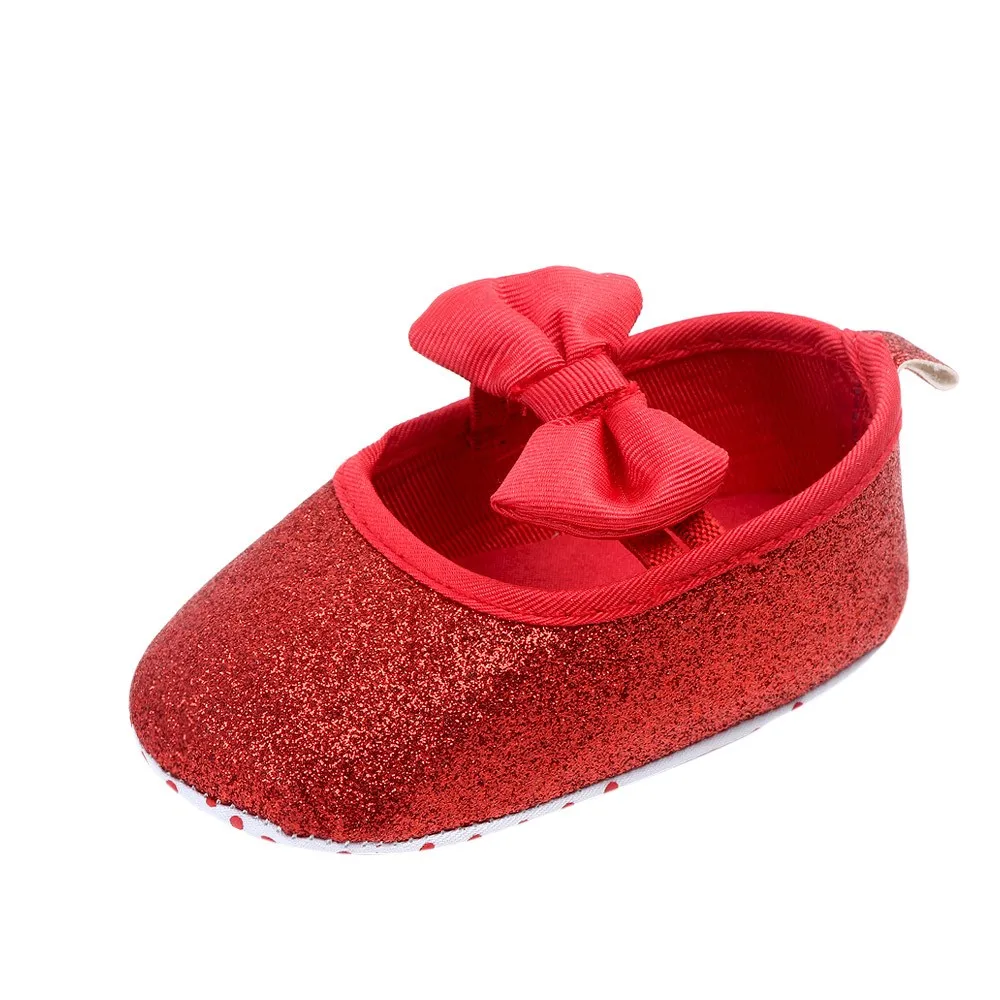 Новорожденный ребенок милые девочки бант шикарные первые ходунки мягкая подошва обувь для малышей младенцев обувь для маленьких девочек обувь для малышей