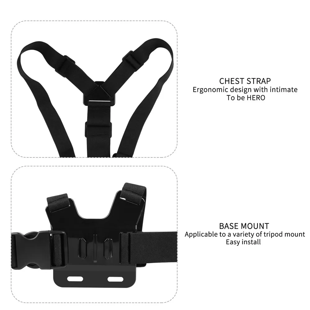 Аксессуары для Наборы монопод ременные клепления на голову и грудь ремень крепление для Gopro Hero 7/6/5/4/3+/3/2/1 SJCAM SJ4000 SJ5000 плюс спортивной экшн-камеры Xiaomi Yi 4K