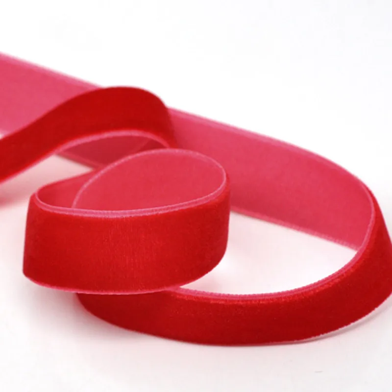 25 Yards Red Velvet Ribbon Ruban Single Face 1" Wide DIY Crafts Sewing