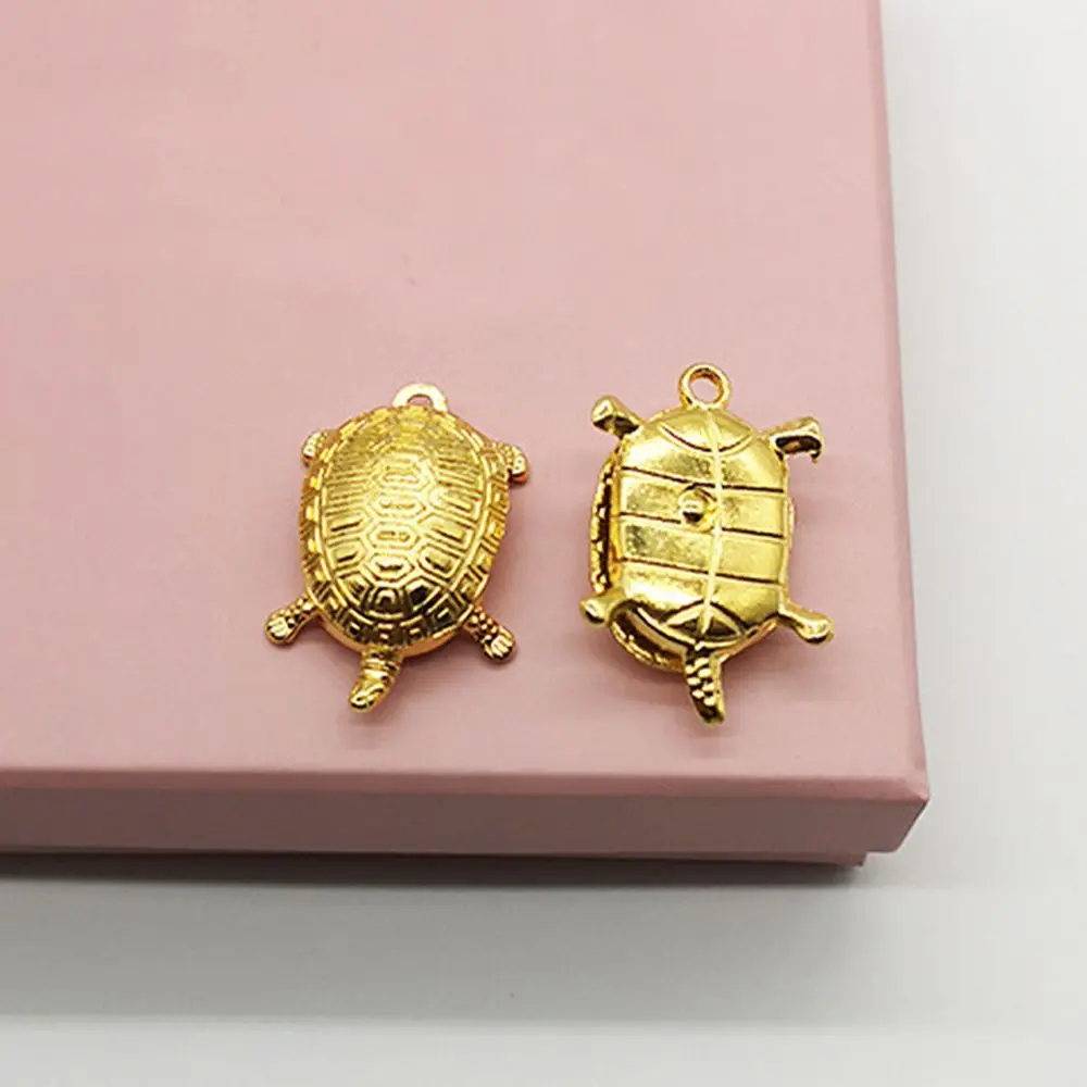 

2Pcs Golden Money Turtle Waist Pendant Jewelry Tortoise Animal Figurines Praying Ornaments Temple Lucky Gift Office Mascot Decor