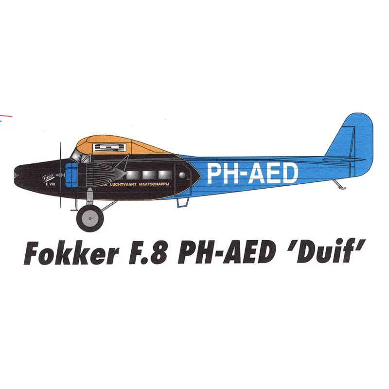 DIY Бумага модель Fokker F.8 PH-AED Duif C самолетов Pepercraft военные Funs подарки для мальчиков на день рождения Рождественские Подарки игра-головоломка