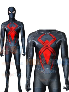 

Hot Sale Quality PS4 Spider Man Dark Suit Spiderman Cosplay Costume 3D Printed Spandex Zentai Bodysuit for Spiderman