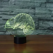 Лидер продаж Хамелеон Форма украшение дома ночь Лампы для мотоциклов Рождество дети подарок прикроватная Настольные лампы 7 цветов изменить luminaria-де-меса