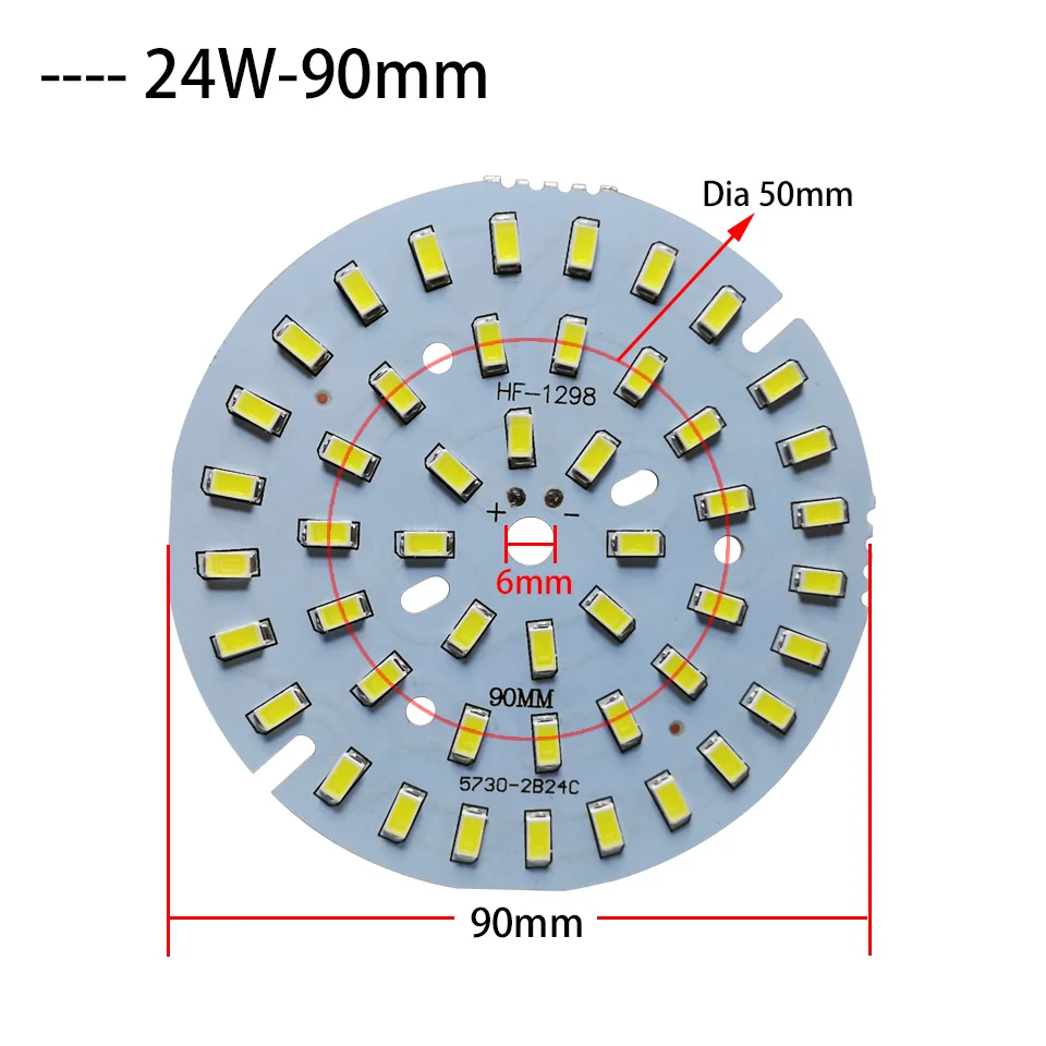 3 Вт 5 7 9 12 15 18 21 30 36 Светодиодный светильник SMD5730 светодиодный Панель для DIY PCB