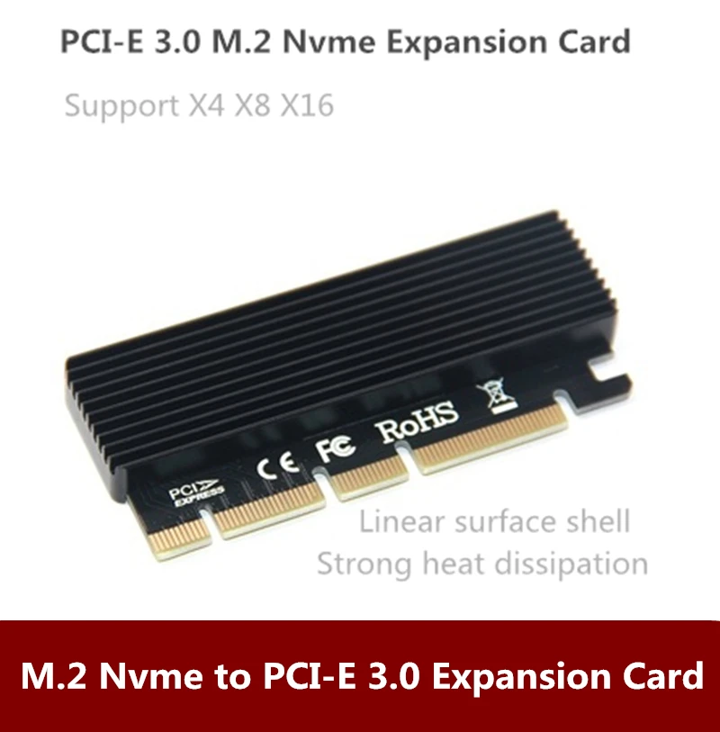  Kostenloser versand 2 stücke M.2 NVME SSD pcie 30x4 solid state drive adapter karte X16 expansion k