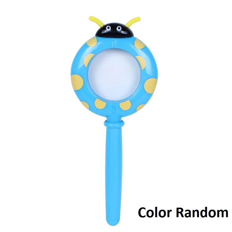 Ladybug Color Random Мультяшное насекомое в форме увеличительного стекла, уличное разведение, Обучающие Детские развивающие игрушки, лупа, божья коровка, бабочка - Цвет: Ladybug Color Random