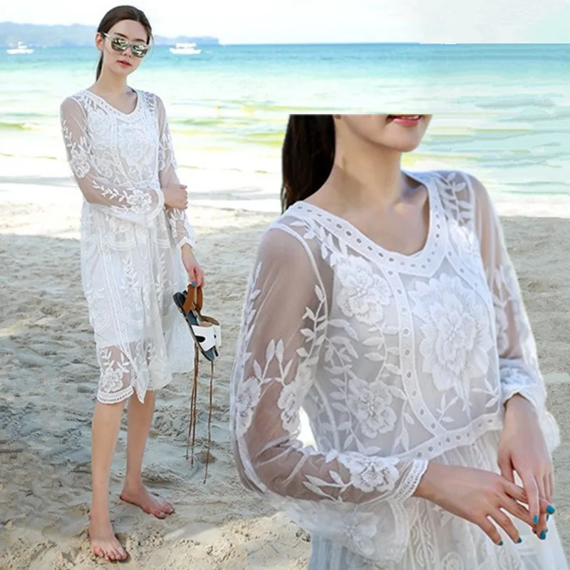 Buy 2017 summer beach dress women fashion flower