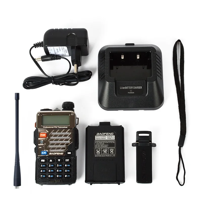 Baofeng UV-5RB 2 способ радио Ручной сканер для полиции пожарный Спорт на открытом воздухе и усиления f-антенна и PTT динамик Портативный Трансивер