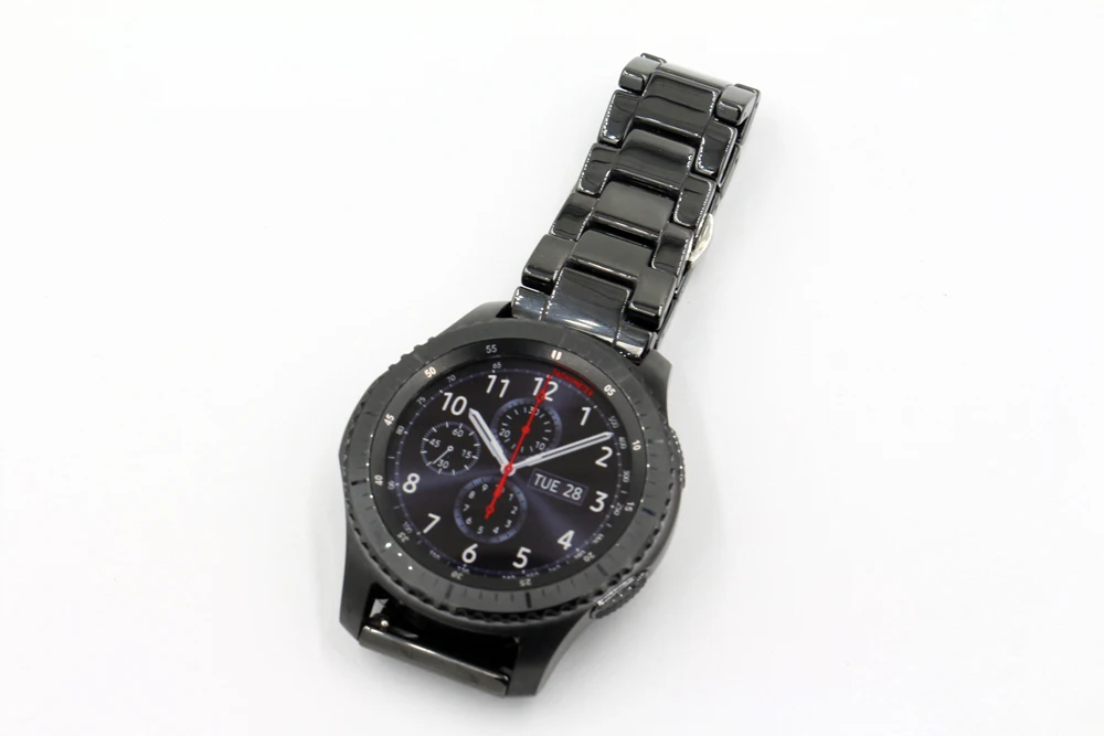 URVOI 22mm band for Samsung Galaxy Gear S3  R760 R77 ceramic link bracelet strap wrist butterfly closure quick release pins12