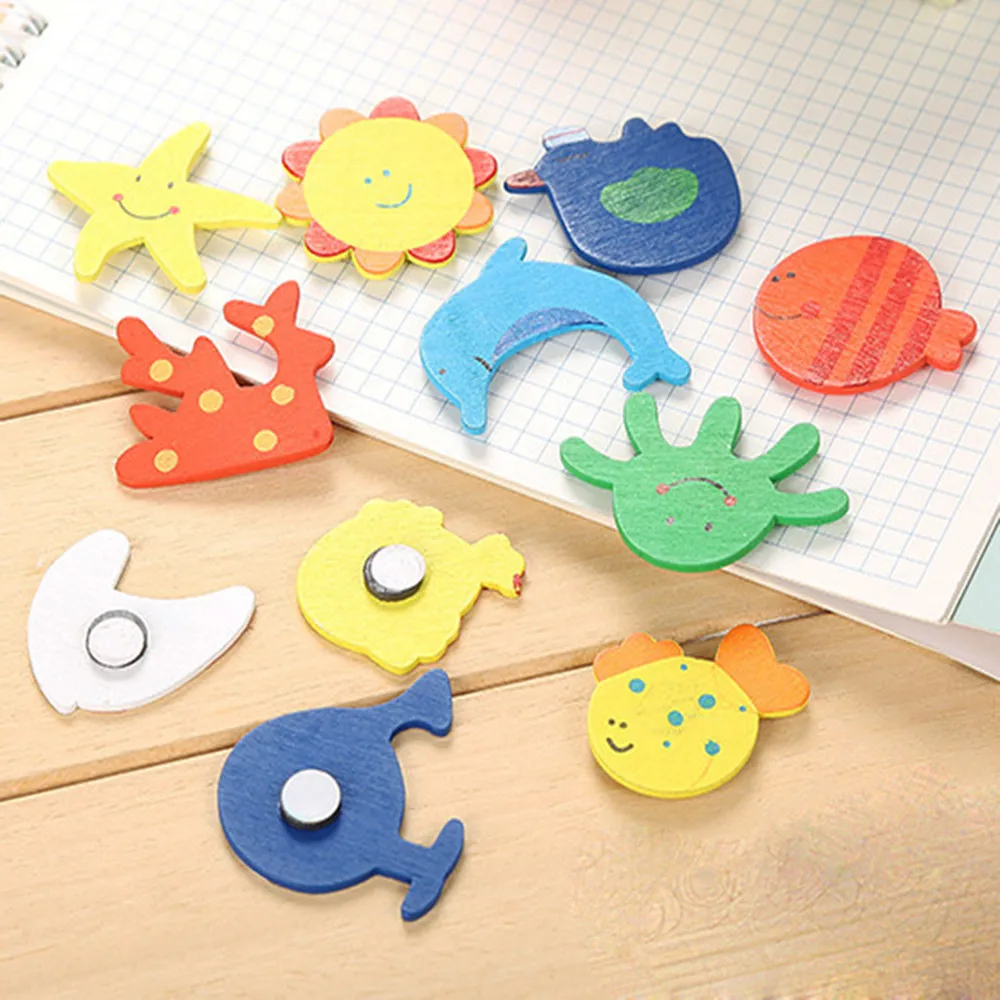 fridge 12pcs Cute wooden multicolor Kitchen Fridge For