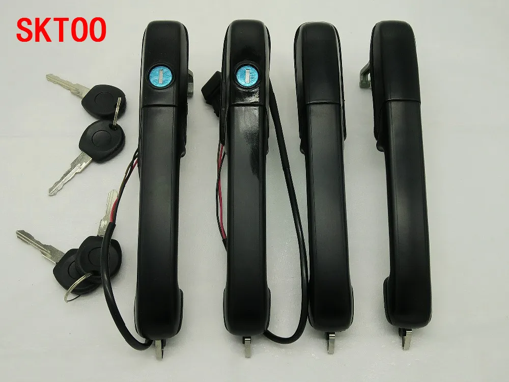 SKTOO 4pcs For vw Passat B4 door handle outer door handle with cylinder