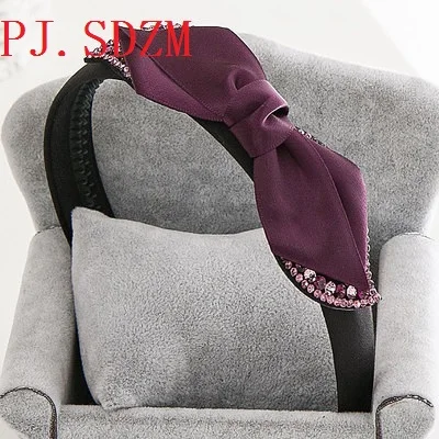 3 Purple Фабричный горный хрусталь Женская повязка на голову CZ Кристалл Женское эксклюзивное высококачественное аксессуары для волос сладкий тренд головной обруч HB0149 - Цвет: 3 Purple