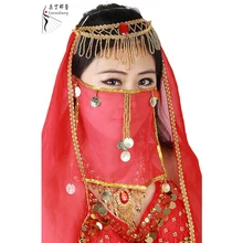 Dancewear Performance Belly Outfit Sequin Accessory for Ladies Belly Dance Veil B08