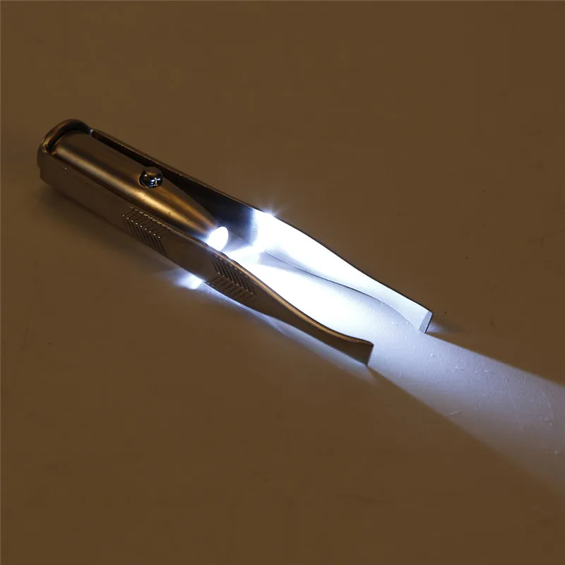 

Dropship 1pc Facial Hair Light Practical Small Eyebrow Eyelash Removal Tweezer Clip W/ LED Light Makeup Tool Newest Makeup Tool